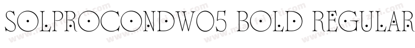 SolProCondW05 Bold Regular字体转换